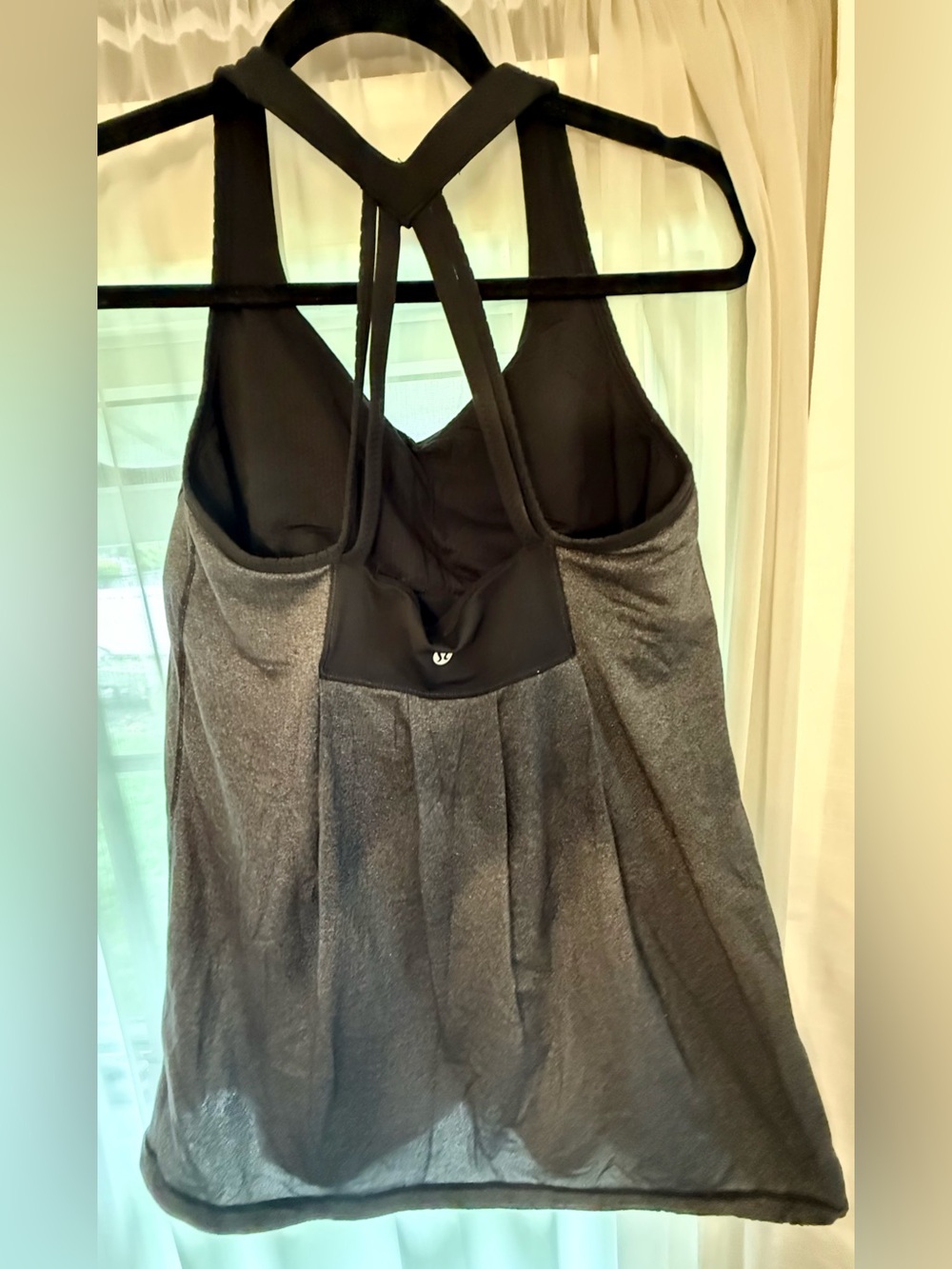 Lululemon Black & Gray Women's Athletic Tank Top sz 10 - Picture 2 of 6
